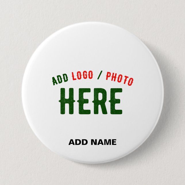 STYLISH MODERN CUSTOMIZABLE WHITE VERIFIED BRANDED BUTTON (Front)