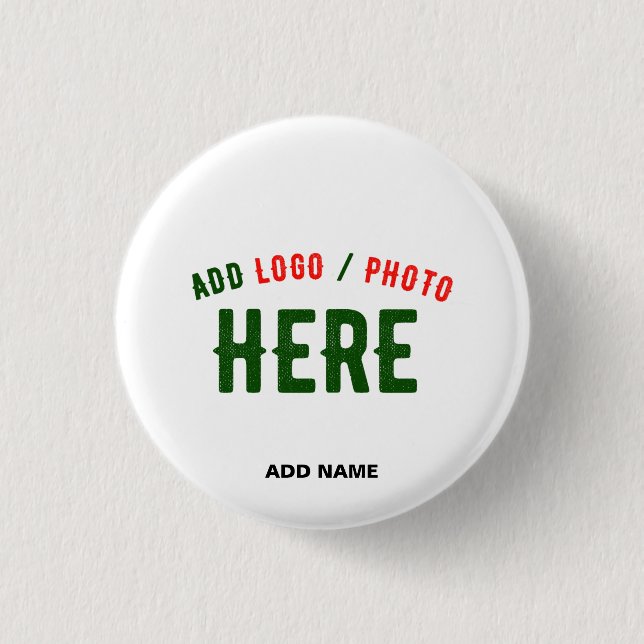 STYLISH MODERN CUSTOMIZABLE WHITE VERIFIED BRANDED BUTTON (Front)