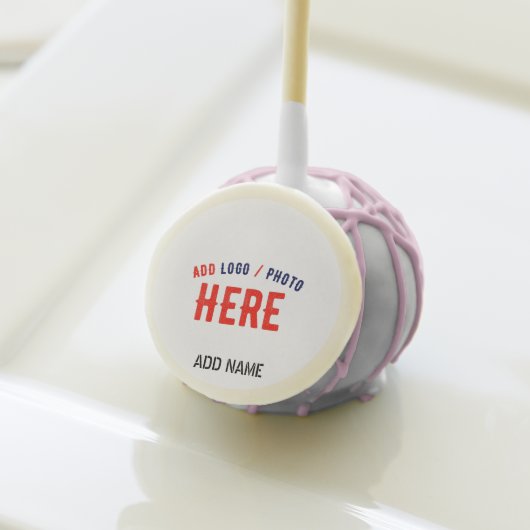 STYLISH MODERN CUSTOMIZABLE WHITE VERIFIED BRANDED CAKE POPS (Front Insitu)