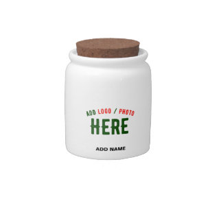 STYLISH MODERN CUSTOMIZABLE WHITE VERIFIED BRANDED CANDY JAR