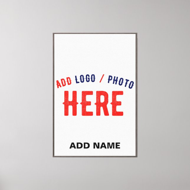 STYLISH MODERN CUSTOMIZABLE WHITE VERIFIED BRANDED CANVAS PRINT (Front)