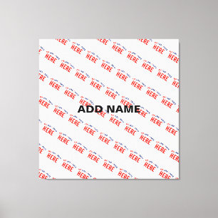 STYLISH MODERN CUSTOMIZABLE WHITE VERIFIED BRANDED CANVAS PRINT