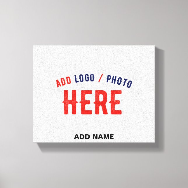 STYLISH MODERN CUSTOMIZABLE WHITE VERIFIED BRANDED CANVAS PRINT (Front)