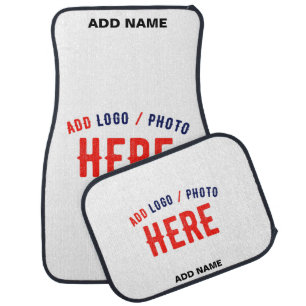 STYLISH MODERN CUSTOMIZABLE WHITE VERIFIED BRANDED CAR FLOOR MAT