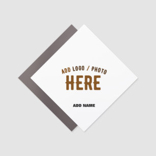 STYLISH MODERN CUSTOMIZABLE WHITE VERIFIED BRANDED CAR MAGNET