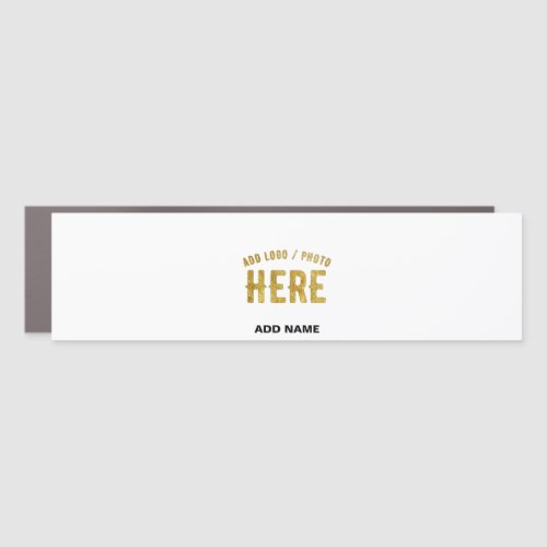 STYLISH MODERN CUSTOMIZABLE WHITE VERIFIED BRANDED CAR MAGNET