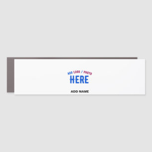 STYLISH MODERN CUSTOMIZABLE WHITE VERIFIED BRANDED CAR MAGNET