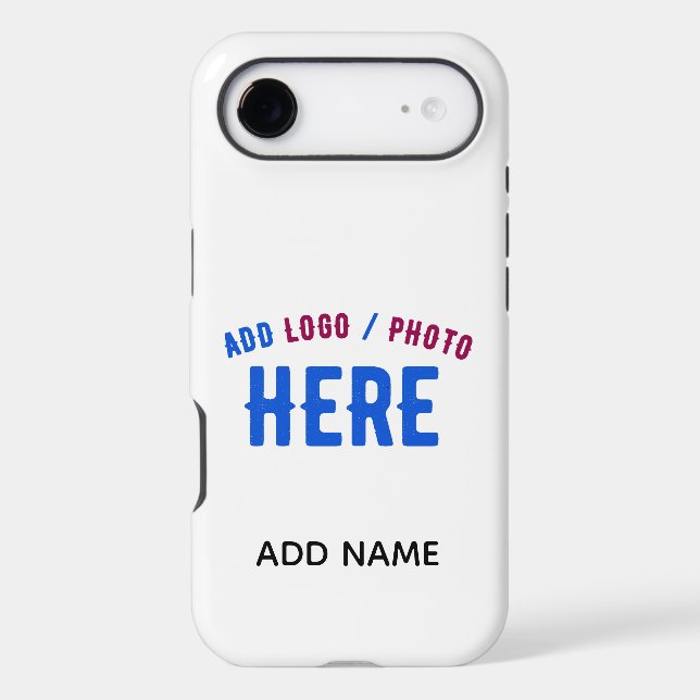 STYLISH MODERN CUSTOMIZABLE WHITE VERIFIED BRANDED Case-Mate iPhone CASE (Back)