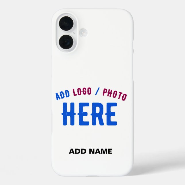 STYLISH MODERN CUSTOMIZABLE WHITE VERIFIED BRANDED Case-Mate iPhone CASE (Back)