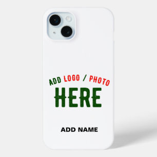 STYLISH MODERN CUSTOMIZABLE WHITE VERIFIED BRANDED iPhone 15 PLUS CASE
