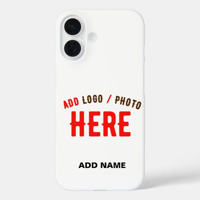 STYLISH MODERN CUSTOMIZABLE WHITE VERIFIED BRANDED Case-Mate iPhone CASE (Back)