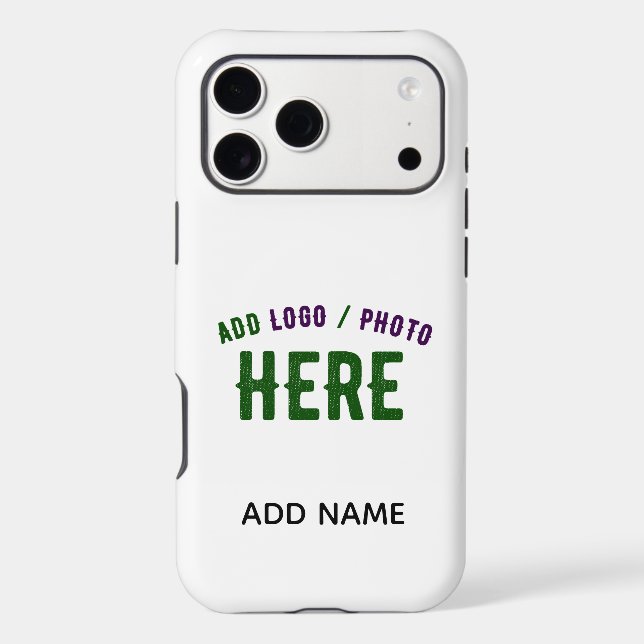 STYLISH MODERN CUSTOMIZABLE WHITE VERIFIED BRANDED Case-Mate iPhone CASE (Back)