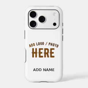 STYLISH MODERN CUSTOMIZABLE WHITE VERIFIED BRANDED iPhone 17 PRO CASE