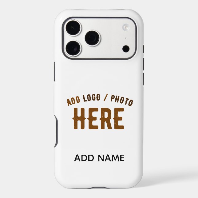 STYLISH MODERN CUSTOMIZABLE WHITE VERIFIED BRANDED Case-Mate iPhone CASE (Back)