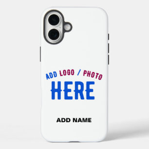 STYLISH MODERN CUSTOMIZABLE WHITE VERIFIED BRANDED iPhone 16 PLUS CASE