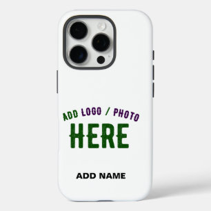 STYLISH MODERN CUSTOMIZABLE WHITE VERIFIED BRANDED iPhone 16 PRO CASE