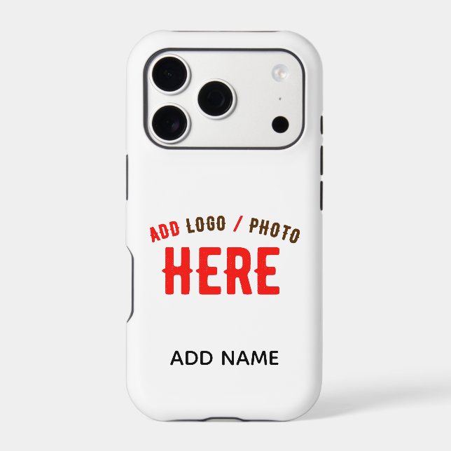 STYLISH MODERN CUSTOMIZABLE WHITE VERIFIED BRANDED Case-Mate iPhone CASE (Back)