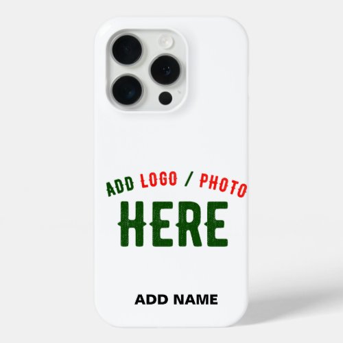 STYLISH MODERN CUSTOMIZABLE WHITE VERIFIED BRANDED iPhone 15 PRO CASE