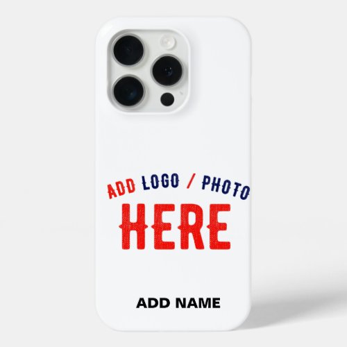 STYLISH MODERN CUSTOMIZABLE WHITE VERIFIED BRANDED iPhone 15 PRO CASE