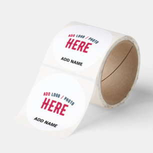 STYLISH MODERN CUSTOMIZABLE WHITE VERIFIED BRANDED CLASSIC ROUND STICKER