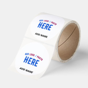 STYLISH MODERN CUSTOMIZABLE WHITE VERIFIED BRANDED CLASSIC ROUND STICKER