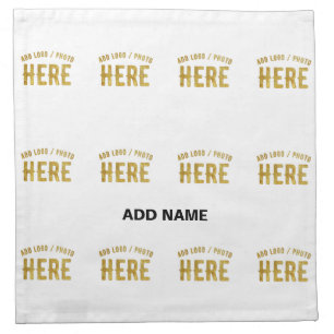 STYLISH MODERN CUSTOMIZABLE WHITE VERIFIED BRANDED CLOTH NAPKIN