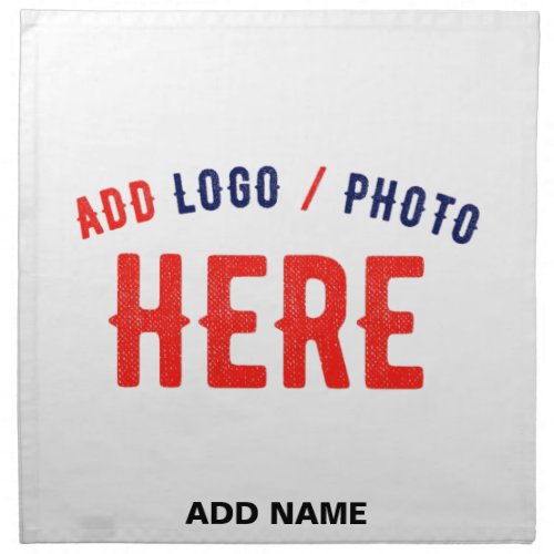 STYLISH MODERN CUSTOMIZABLE WHITE VERIFIED BRANDED CLOTH NAPKIN