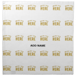 STYLISH MODERN CUSTOMIZABLE WHITE VERIFIED BRANDED CLOTH NAPKIN