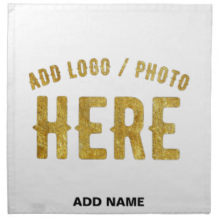 STYLISH MODERN CUSTOMIZABLE WHITE VERIFIED BRANDED CLOTH NAPKIN