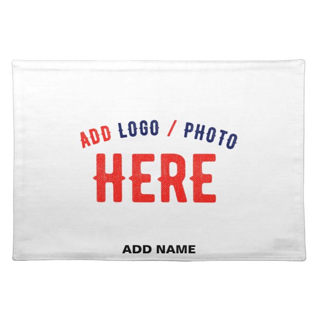 STYLISH MODERN CUSTOMIZABLE WHITE VERIFIED BRANDED CLOTH PLACEMAT (Front)