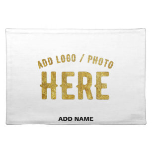 STYLISH MODERN CUSTOMIZABLE WHITE VERIFIED BRANDED CLOTH PLACEMAT