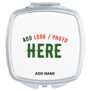 STYLISH MODERN CUSTOMIZABLE WHITE VERIFIED BRANDED COMPACT MIRROR