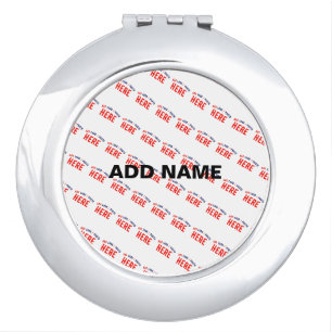 STYLISH MODERN CUSTOMIZABLE WHITE VERIFIED BRANDED COMPACT MIRROR