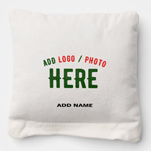 STYLISH MODERN CUSTOMIZABLE WHITE VERIFIED BRANDED CORNHOLE BAGS