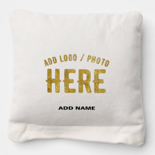 STYLISH MODERN CUSTOMIZABLE WHITE VERIFIED BRANDED CORNHOLE BAGS