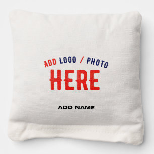 STYLISH MODERN CUSTOMIZABLE WHITE VERIFIED BRANDED CORNHOLE BAGS