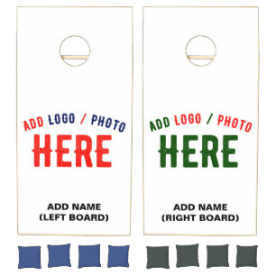 STYLISH MODERN CUSTOMIZABLE WHITE VERIFIED BRANDED CORNHOLE SET