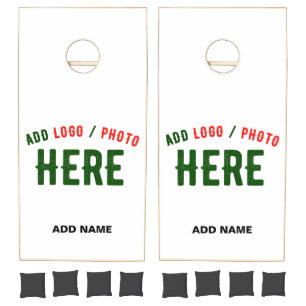 STYLISH MODERN CUSTOMIZABLE WHITE VERIFIED BRANDED CORNHOLE SET