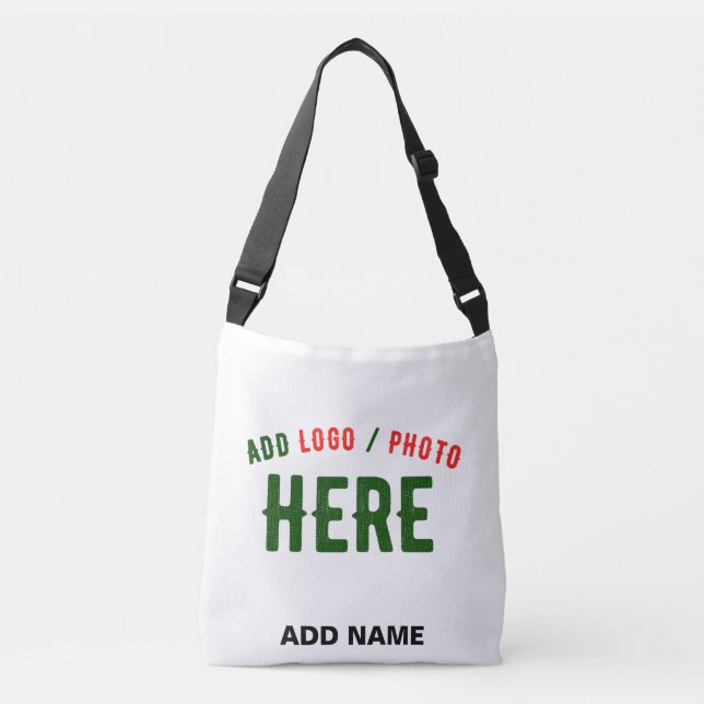 STYLISH MODERN CUSTOMIZABLE WHITE VERIFIED BRANDED CROSSBODY BAG (Front)