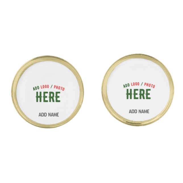 STYLISH MODERN CUSTOMIZABLE WHITE VERIFIED BRANDED CUFFLINKS (Front)