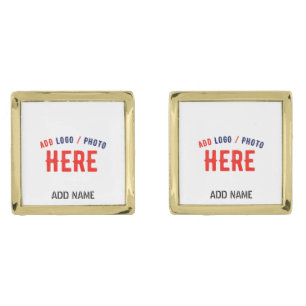 STYLISH MODERN CUSTOMIZABLE WHITE VERIFIED BRANDED CUFFLINKS