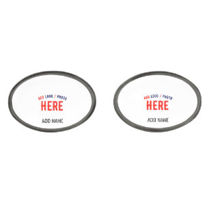 STYLISH MODERN CUSTOMIZABLE WHITE VERIFIED BRANDED CUFFLINKS