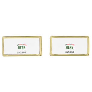 STYLISH MODERN CUSTOMIZABLE WHITE VERIFIED BRANDED CUFFLINKS