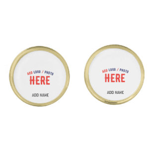 STYLISH MODERN CUSTOMIZABLE WHITE VERIFIED BRANDED CUFFLINKS