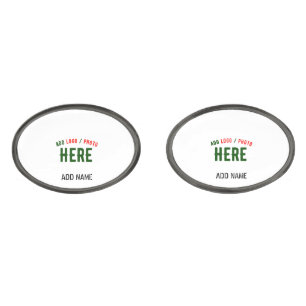 STYLISH MODERN CUSTOMIZABLE WHITE VERIFIED BRANDED CUFFLINKS