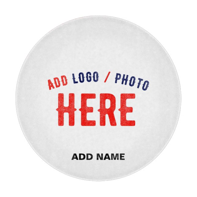 STYLISH MODERN CUSTOMIZABLE WHITE VERIFIED BRANDED CUTTING BOARD (Front)