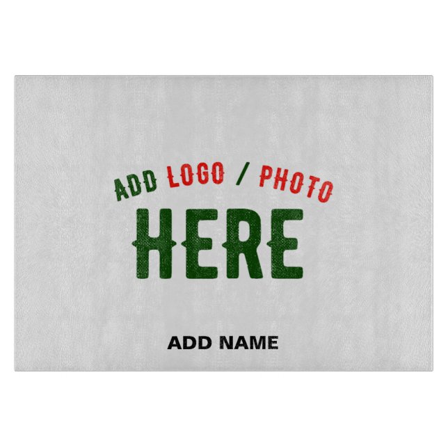 STYLISH MODERN CUSTOMIZABLE WHITE VERIFIED BRANDED CUTTING BOARD (Front)