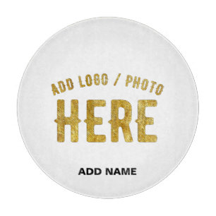 STYLISH MODERN CUSTOMIZABLE WHITE VERIFIED BRANDED CUTTING BOARD