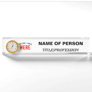STYLISH MODERN CUSTOMIZABLE WHITE VERIFIED BRANDED DESK NAME PLATE