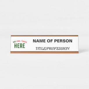 STYLISH MODERN CUSTOMIZABLE WHITE VERIFIED BRANDED DESK NAME PLATE